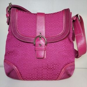 Coach Pink Fuchsia Signature Crossbody Bag